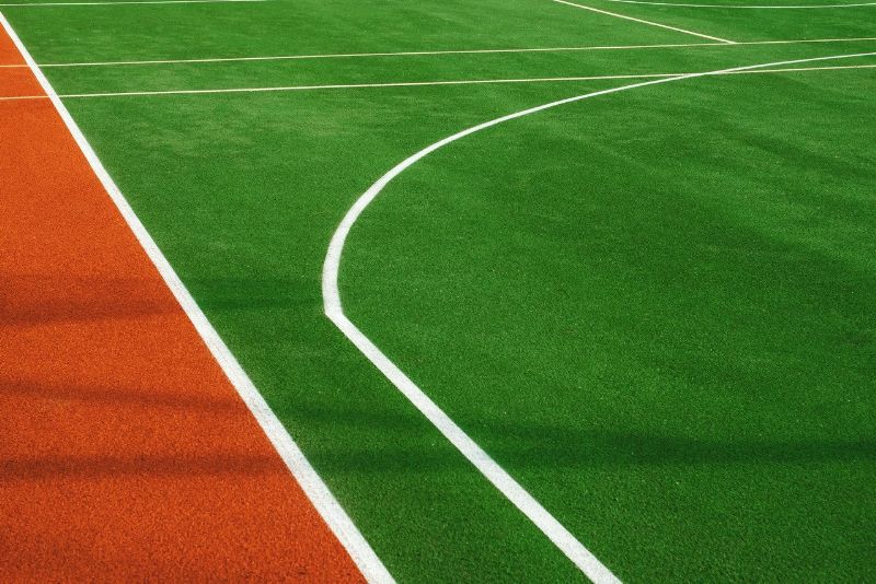sports ground with synthetic grass