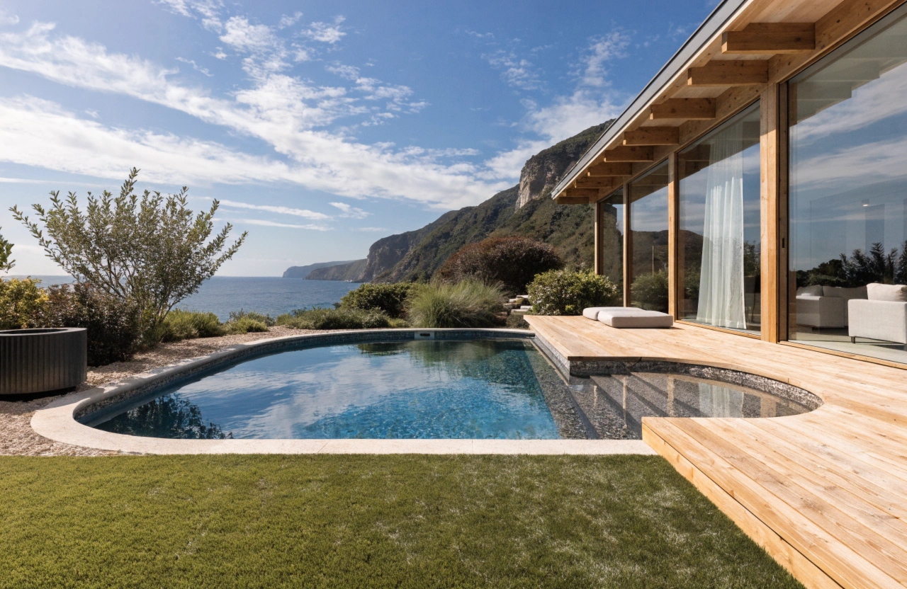 Artificial grass installation in a coastal backyard at The Entrance NSW