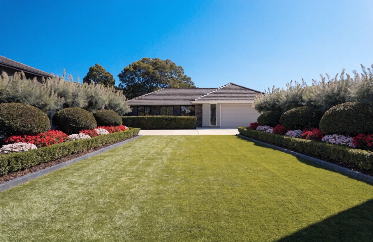 Premium artificial grass front lawn installation at a residential property in The Entrance NSW