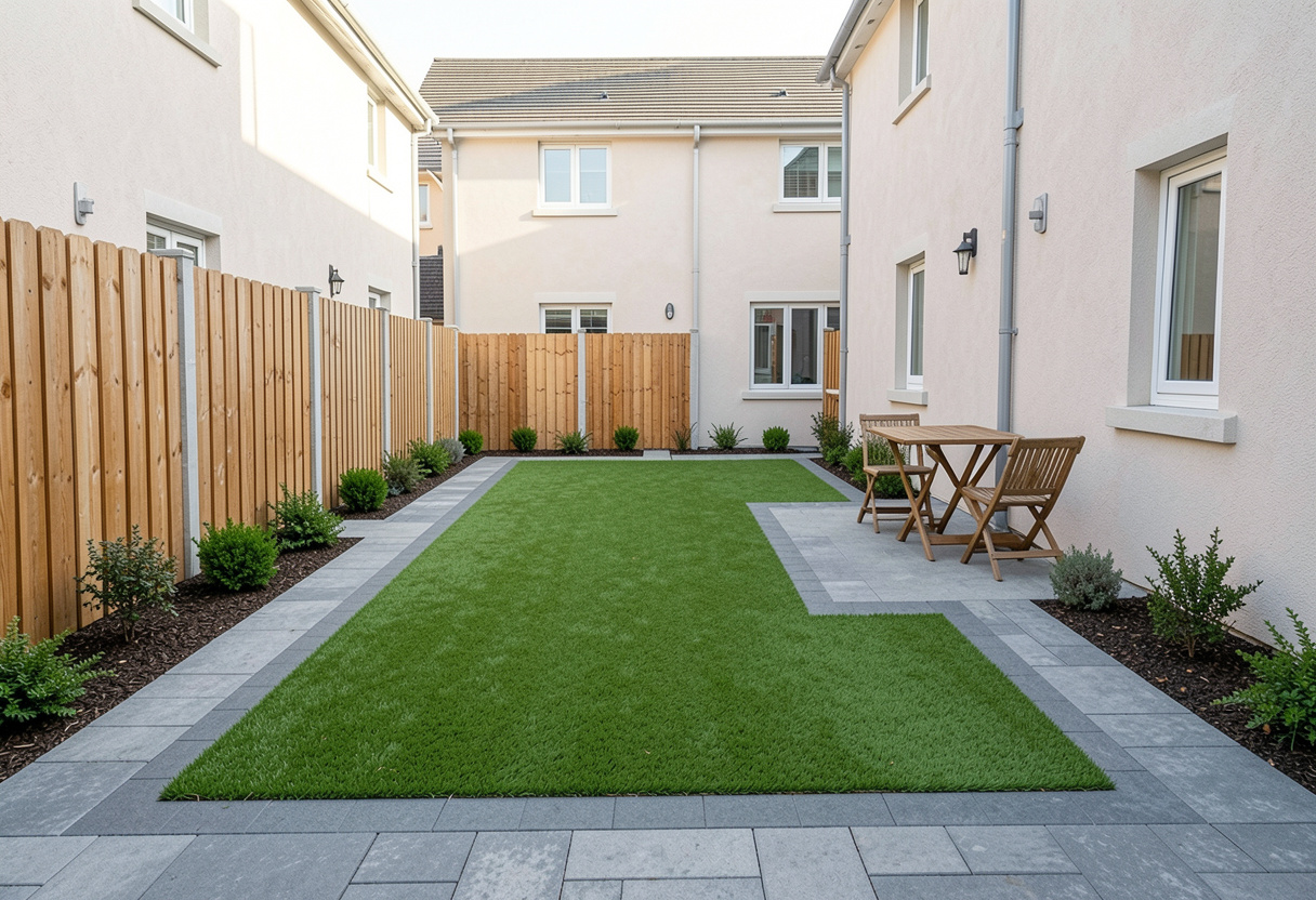 residential courtyard featuring premium synthetic turf