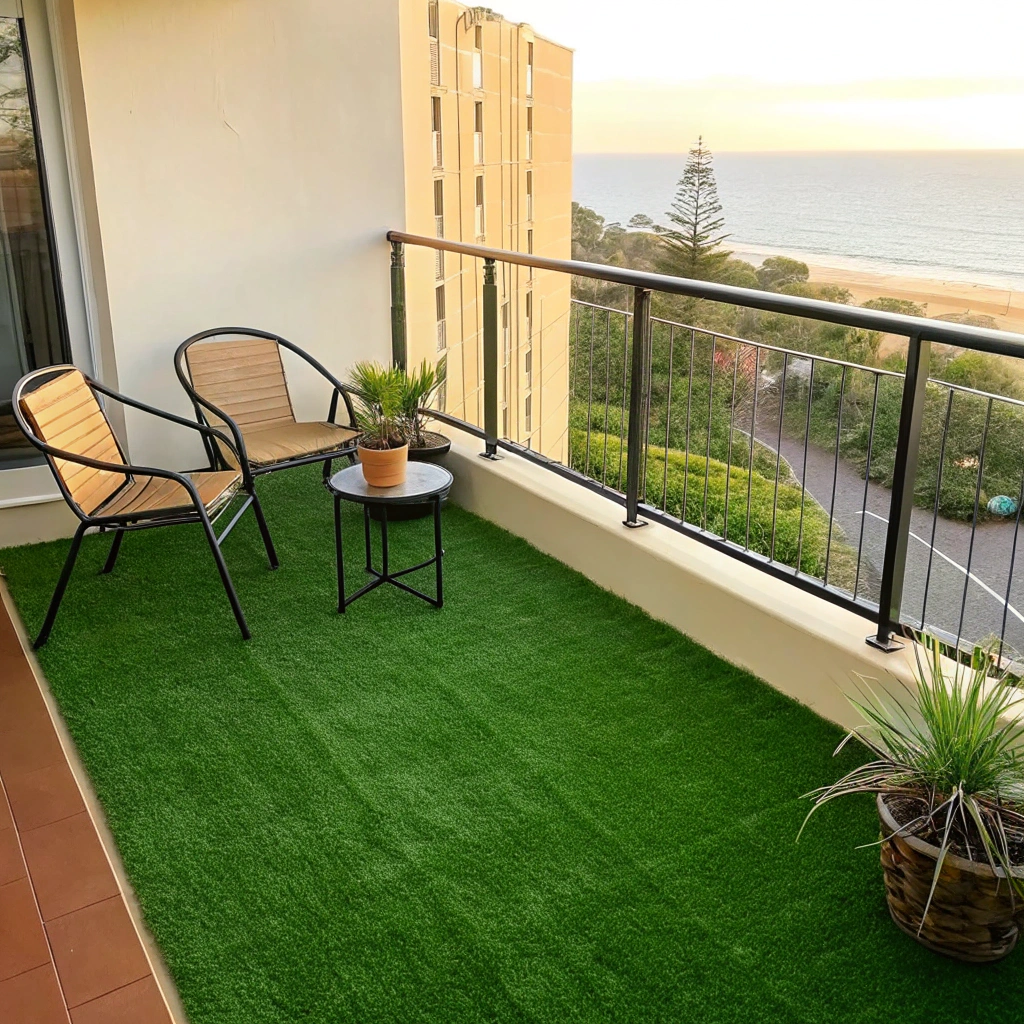 Synthetic grass balcony Central Coast apartment outdoor living