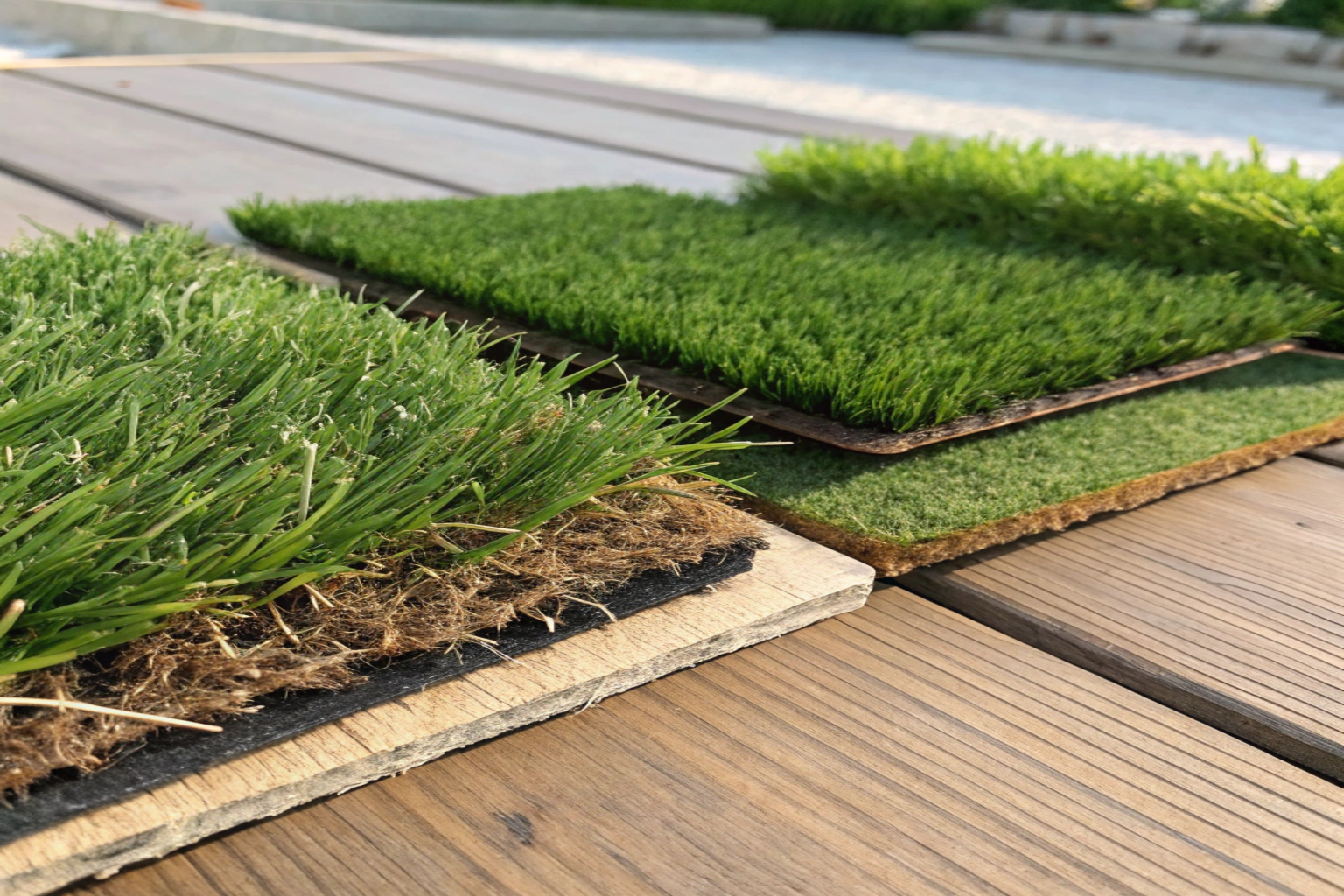 Synthetic grass samples on display — Central Coast supplier